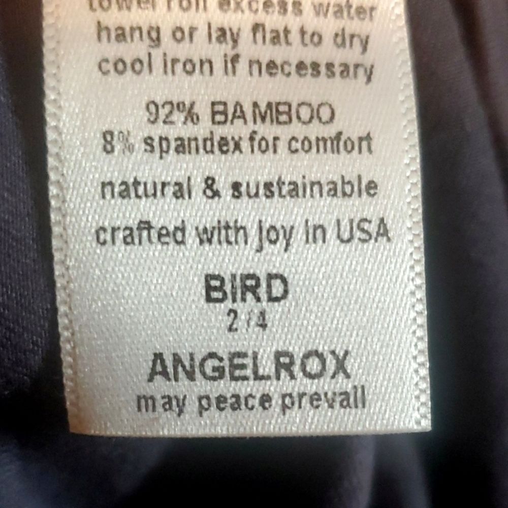ANGELROX Audrey Dress Bamboo Blend Gray Womens Size Bird‎ 2/4 - Picture 6 of 7
